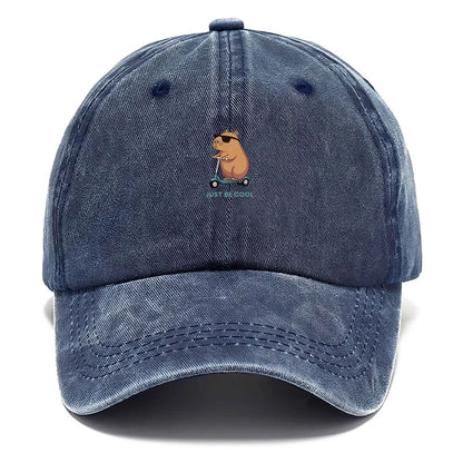 Capybara Cartoon Washed Cotton Baseball Cap For Men Women Embroidery Unisex Soft Hats Vintage Funny Animal Hat Cute Fashion Caps