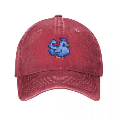 Stardew Valley Blue Chicken Baseball Cap Designer Hat Mountaineering Dropshipping Beach For Girls Men's
