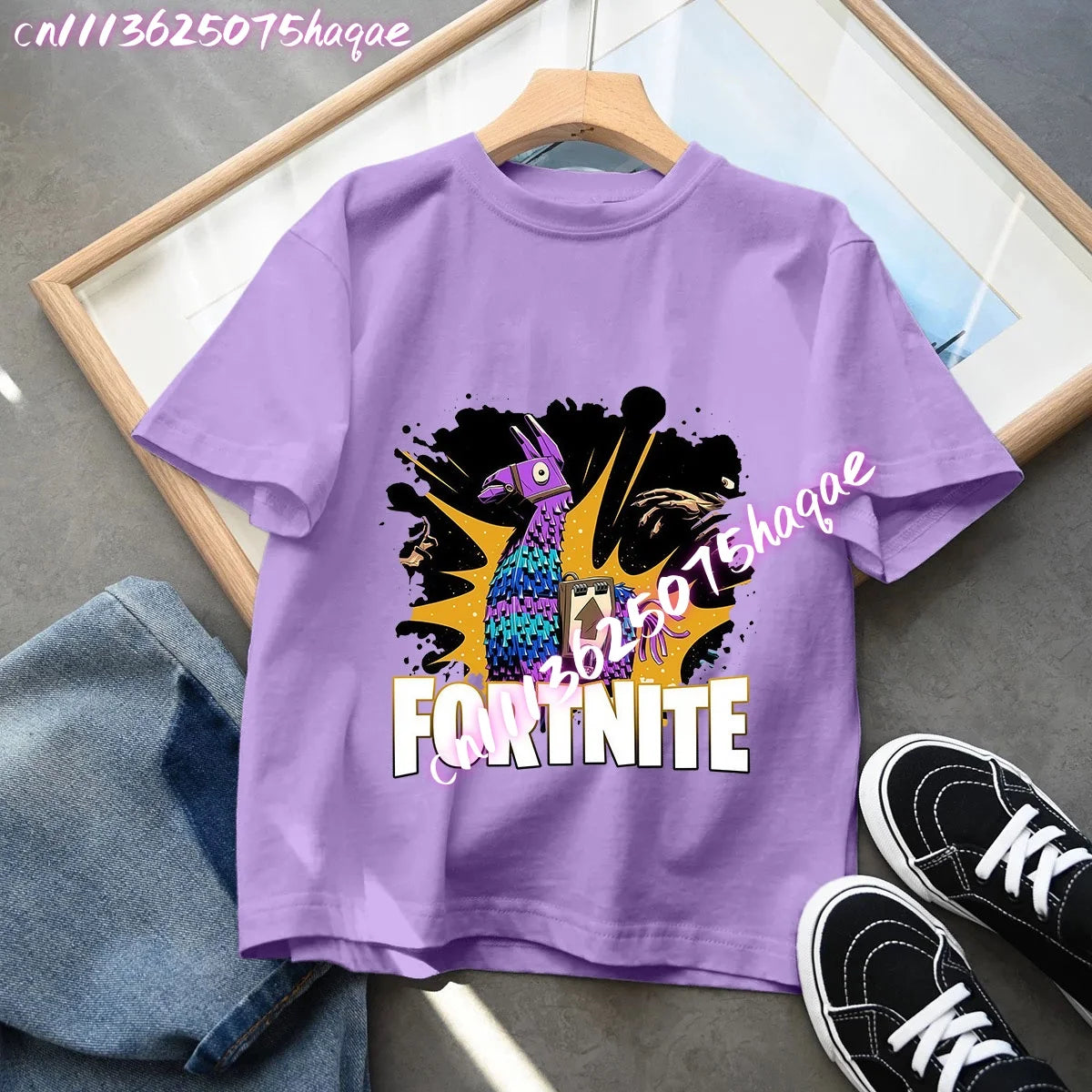 Fortnites Children T-Shirts Anime Printed Figures Tops Cartoon Fortress Night Summer Clothes Girls Short Sleeves Pullover Tees