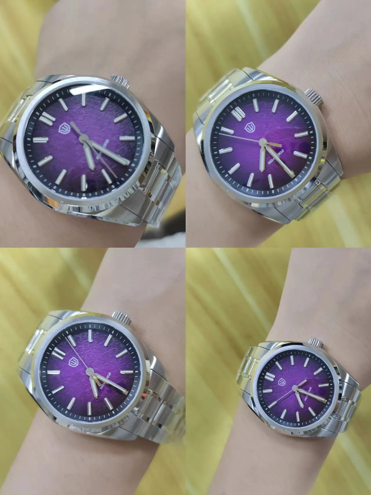 Watchdives WD0003B ‌Aventurine Dial Watch VH31 Quartz Movement Sapphire Crystal Luminous 100m Waterproof 36mm Vintage Watches
