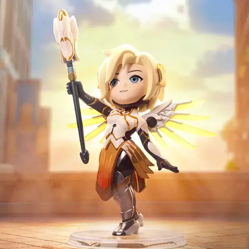 POP MART Overwatch Play of The Game Series Caixa Surpresa Mystery Box Brinquedos Kawaii Ornamentos Figuras Decoração de Casa Bonecas Modelo de Secretária