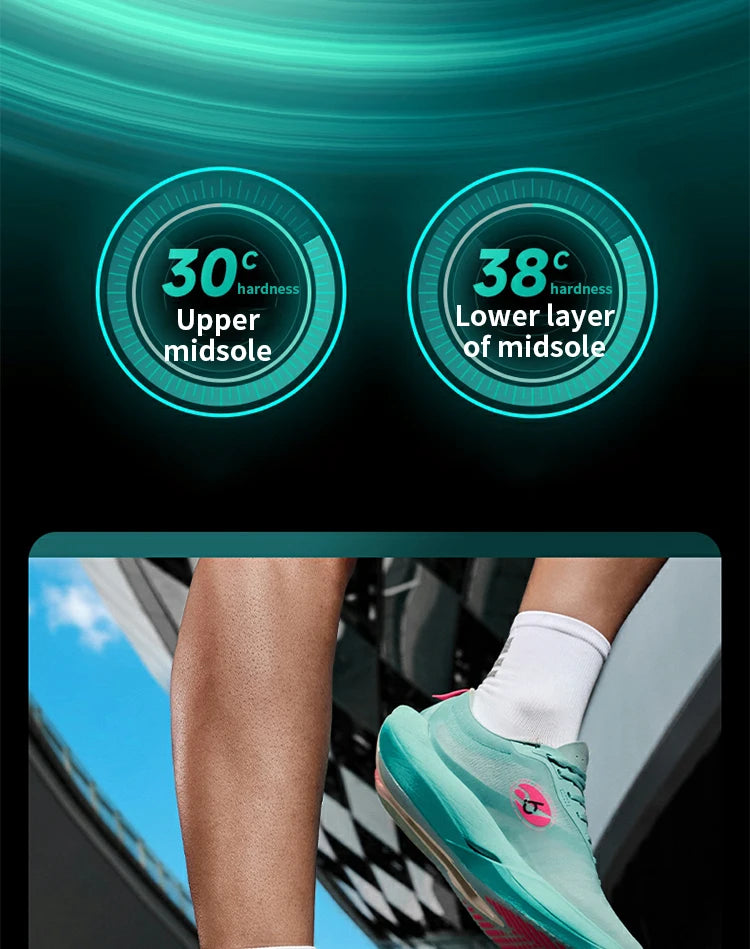 QIAODAN Feiying PB6.0 Pantofi sport de maraton pentru bărbați, model nou, cu talpă suspendată și placă integrală din carbon, adidași de alergare QDB023261299
