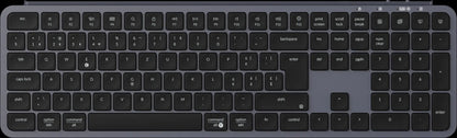 Tastiera wireless ultra-sottile Keychron B6 Pro layout ISO, formato completo, portatile e leggera, con connessioni 2.4GHz e Bluetooth