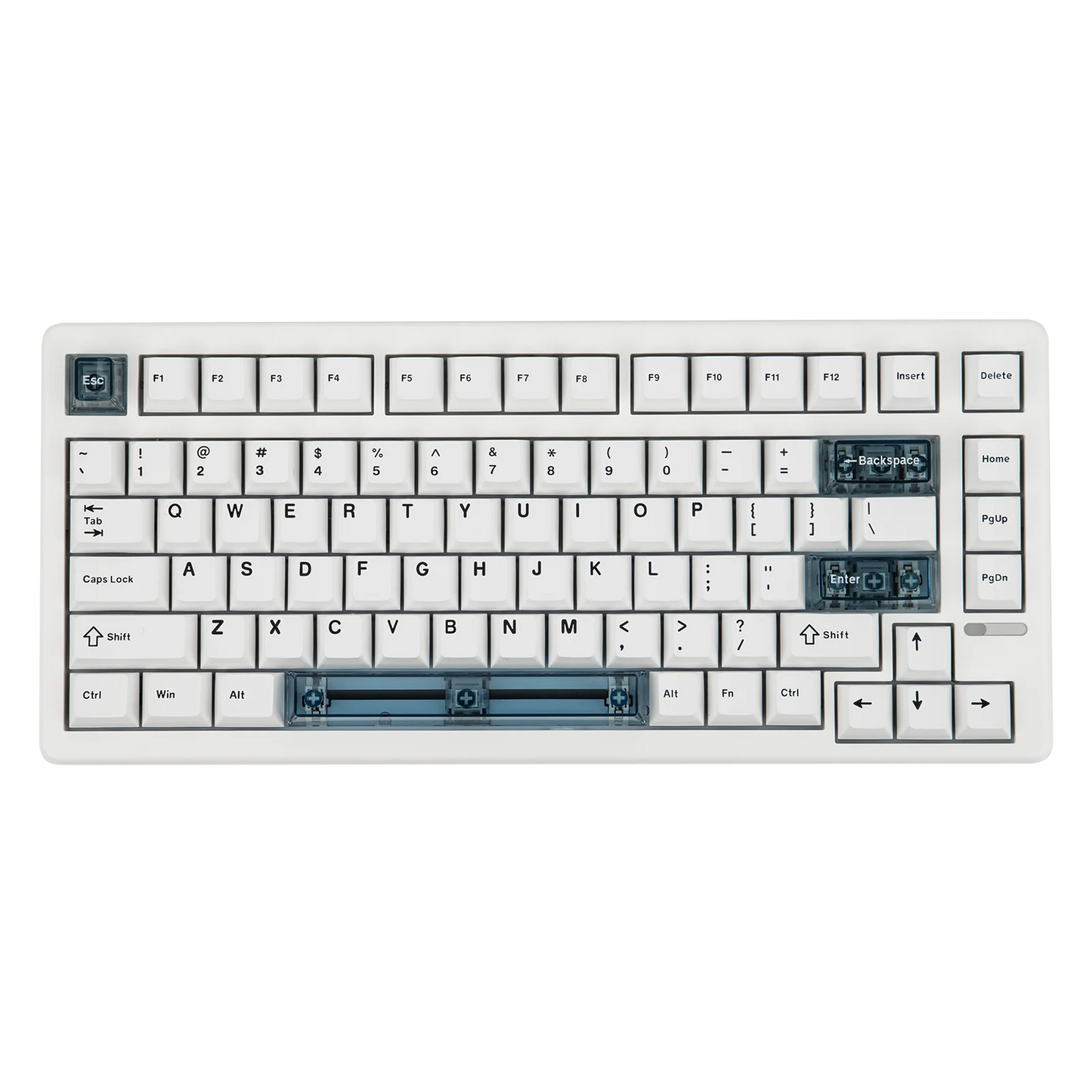 Tastiera meccanica magnetica EPOMAKER HE80 75% layout US QWERTY hot-swap Creamy Gasket cablata con effetto Hall, DKS SOCD per PC/Mac