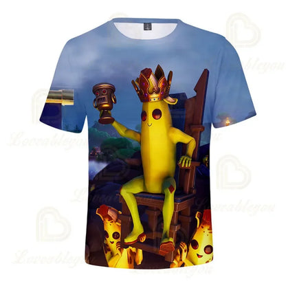 Fortnite „Victory Royale Ninja Fashion“ 3D marškinėliai vaikams, vasariniai trumpomis rankovėmis, su animaciniu raštu, kūdikių drabužiai, vaikiški marškinėliai