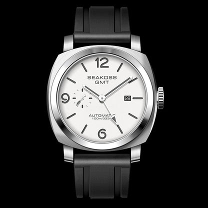 SEAKOSS 45mm Diving GMT Watch Automatic Mechanical Wristwatches Seagull ST2557 Movement 100M Luminous Calendar Men's Watches