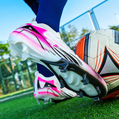 Chaussures de Football professionnelles à fond FG pour hommes, chaussures d'entraînement confortables et durables pour adultes, chaussures de Football à lacets pour adolescents