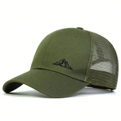 Unisex Mountain Range Embroidery Baseball Net Caps Spring and Summer Outdoor Adjustable Casual Hats Hip Hop Cap Sunscreen Hat