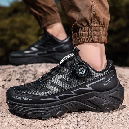 Scarpe da trekking traspiranti da uomo — Fibbia girevole, suola antiscivolo