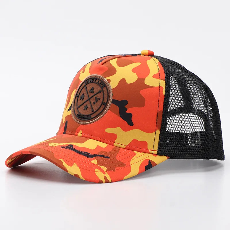 New Summer Mesh Baseball Cap Women Men Letter Patch Snapback Hat Casual Breathable Unisex Street Hip Hop Trucker Caps