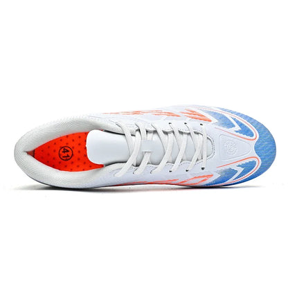 Chaussures de football FG/TF populaires, crampons de football unisexes à tige basse, baskets de football pour terrain, crampons d'entraînement rapides, crampons antidérapants à pointes longues