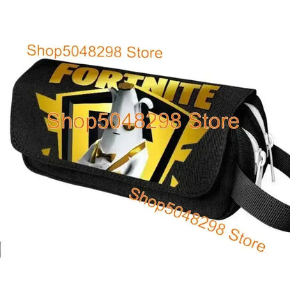 Pencil Case Big Canvas Kawaii Pencil Bags Pen Case for Boys Girls Fortnite Print School Supplies Stationery Teens Birthday Gift