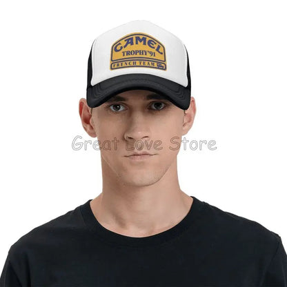 Camel Trophy 91 Print Baseball Cap Unisex Sun Visors Hat Summer Hip Hop Hats for Men Women Outdoor Breathable Mesh Snapback Caps