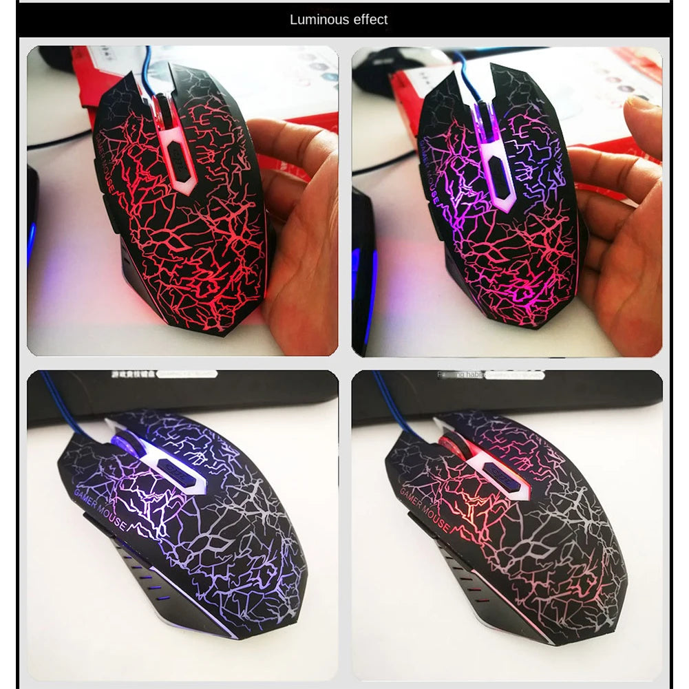 2400 DPI USB-bedrade gamingmuis met ledverlichting, professionele gamermuis, ergonomische computermuis voor PC, laptop en Macbook