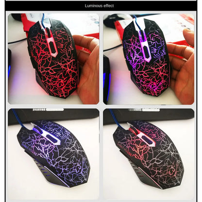 2400 DPI USB-bedrade gamingmuis met ledverlichting, professionele gamermuis, ergonomische computermuis voor PC, laptop en Macbook