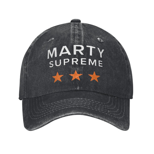 Marty Supreme Movie Print Cap for Men Women Cotton  Trucker Hat Daily Wear Baseball Cap Adjustable