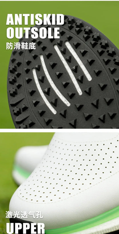 PGM Golf Sneakers sportive da uomo con intersuola super morbida in popcorn, lacci con pomelli, antiscivolo e traspiranti