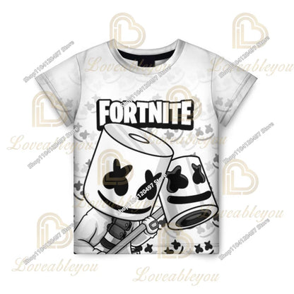 Camiseta Fortnite para niños Banana Peely, camiseta para hombre y mujer, camiseta Battle Royale Game, tops de verano Harajuku