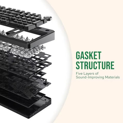 Teclado mecánico gaming AULA F99 Pro E-sports de tres modos, RGB, hot-swappable, 96%, PBT, inalámbrico personalizado con perilla multimedia
