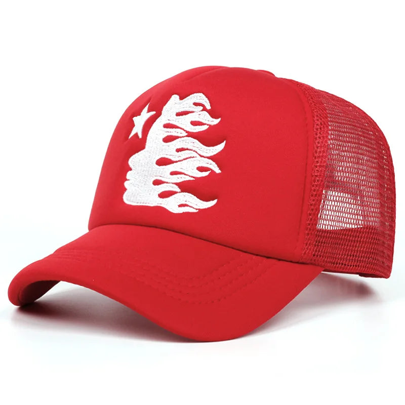 New Letter Embroidery Baseball Hats New Unisex Hip Hop Breathable Personal Sunshade Mesh Versatile Street Fashion Trucker Caps