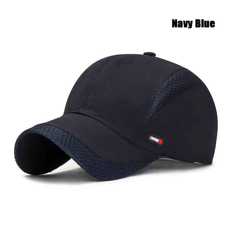 Summer Breathable Mesh Quick-Drying Hat Outdoor Sports Sun Hat Red Leather Label Sun Protection Sun Hat