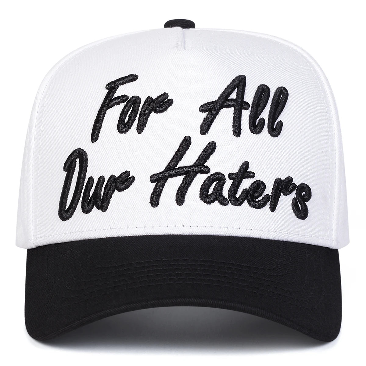 Unisex FOR ALL OUR HATERS Embroidery Baseball Caps Spring Autumn Outdoor Adjustable Casual Hats Sunscreen Hat Sports Cap