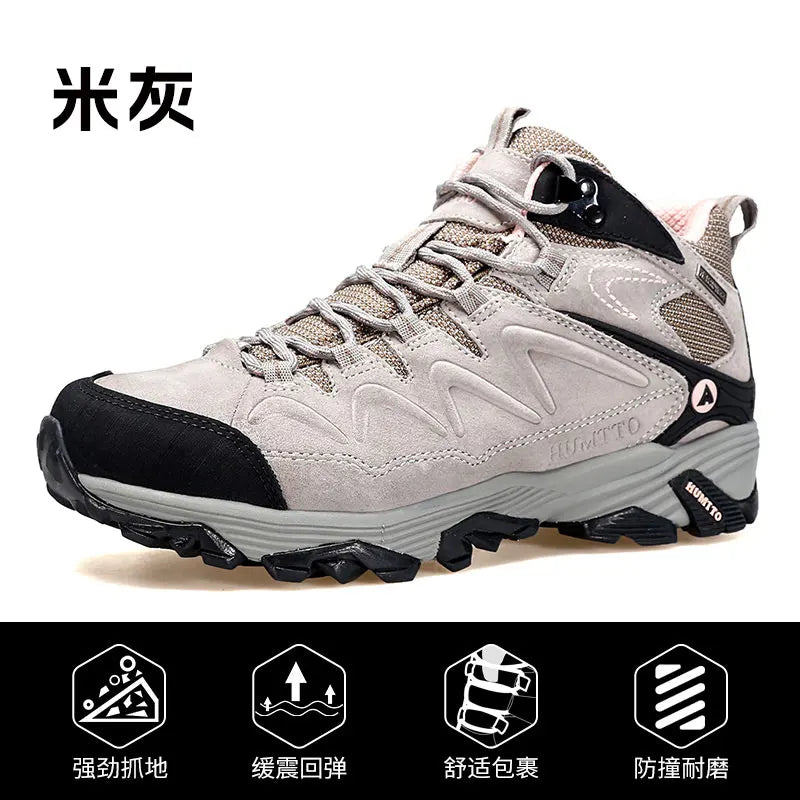 HUMTTO Zapatillas de senderismo para hombre, calzado de invierno para deportes al aire libre, escalada y caza, zapatillas de trekking cálidas para mujer, botines tácticos