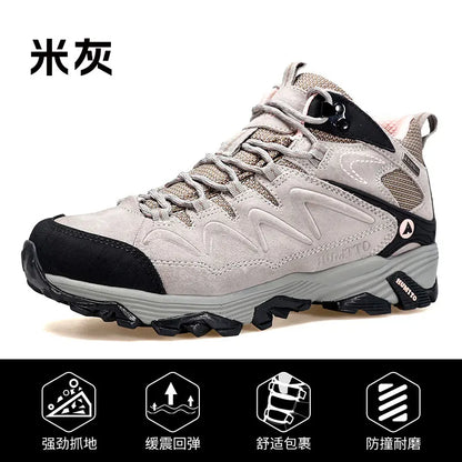 HUMTTO Zapatillas de senderismo para hombre, calzado de invierno para deportes al aire libre, escalada y caza, zapatillas de trekking cálidas para mujer, botines tácticos