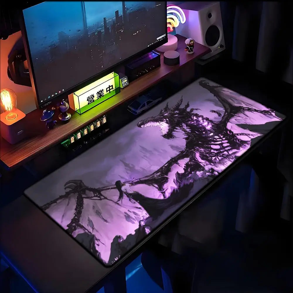 World of Warcraft Lich King-musemåtte til PC, HD-anime-gamingtilbehør, tastatur-musemåtte til laptop, XXL, gaming-skrivebordsmåtte