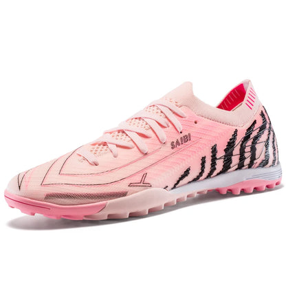 Chaussures de football pour hommes TF Turf, bottes de football légères, tige en PU à haute adhérence, semelle antidérapante, adaptées au gazon artificiel pour adultes.