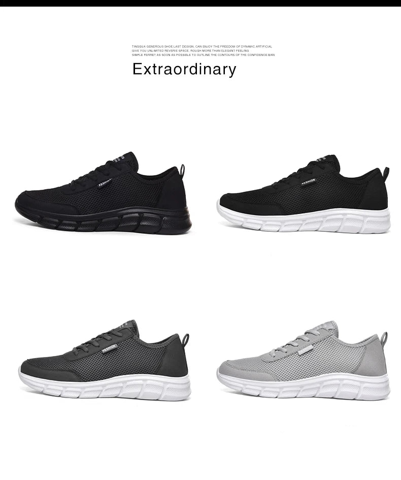 Pánské letní tenisky, ležérní běžecké boty, prodyšné boty na chůzi, síťované, lehké sportovní boty, pohodlné módní boty, Zapatillas