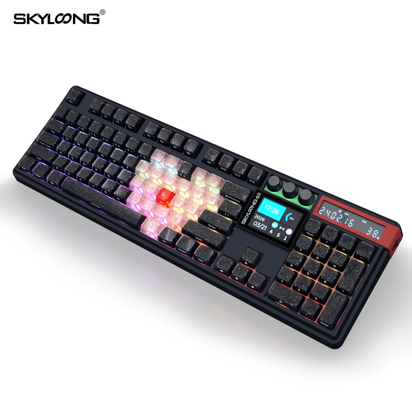 Tastiera meccanica wireless SKYLOONG GK104 Pro 100% personalizzata, switch low-noise hot-swap per PC gamer e accessori da ufficio