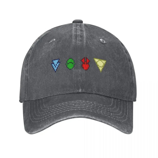 Twilight Imperium Technology Symbols Pixel Art Baseball Cap Icon Ball Cap fishing caps man fun hats Boy Women's