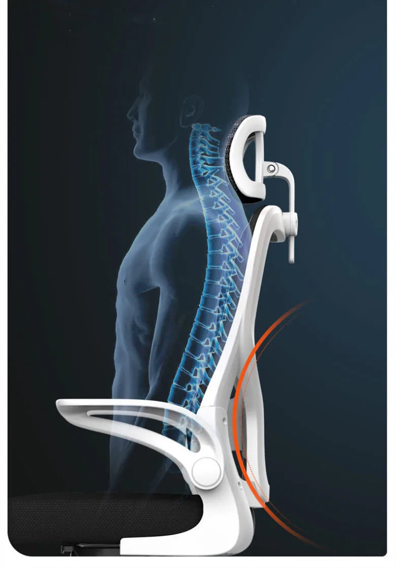 Bluesdeer-Chaise de bureau en maille réglable, chaise de travail à dossier haut, soutien lombaire, repos de sauna réglable, recommandé pour la maison