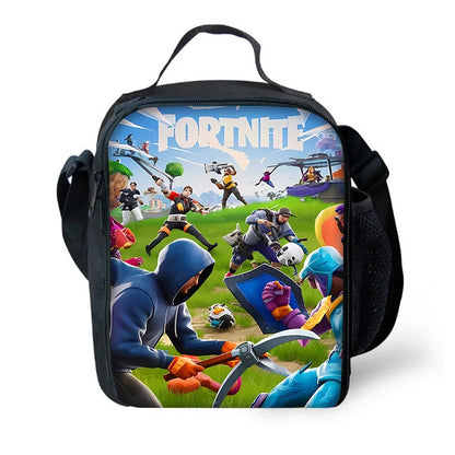 Bolsa térmica infantil FortniteS New Game, aislada y de gran capacidad, para niños y niñas, estudiantes, picnic al aire libre, lonchera refrigerante reutilizable