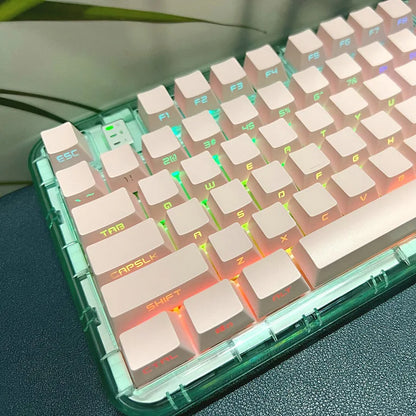 Set di keycap retroilluminati con incisione laterale da 131 tasti per tastiera meccanica con switch Cherry MX, profilo OEM, ABS, keycap personalizzati DIY