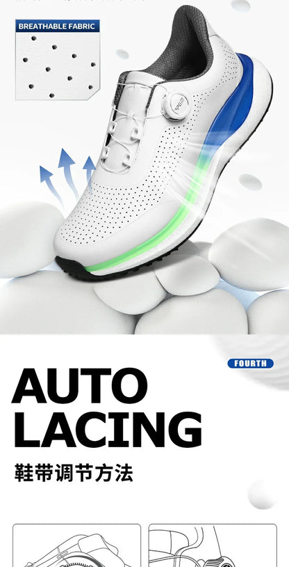 PGM Golf Sneakers sportive da uomo con intersuola super morbida in popcorn, lacci con pomelli, antiscivolo e traspiranti