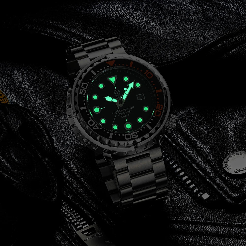 QINGXIYA Sports Men Quartz Watch Silicone Strap Waterproof Luminous Date Wristwatch Mens Military Clock Man Relogio Masculino