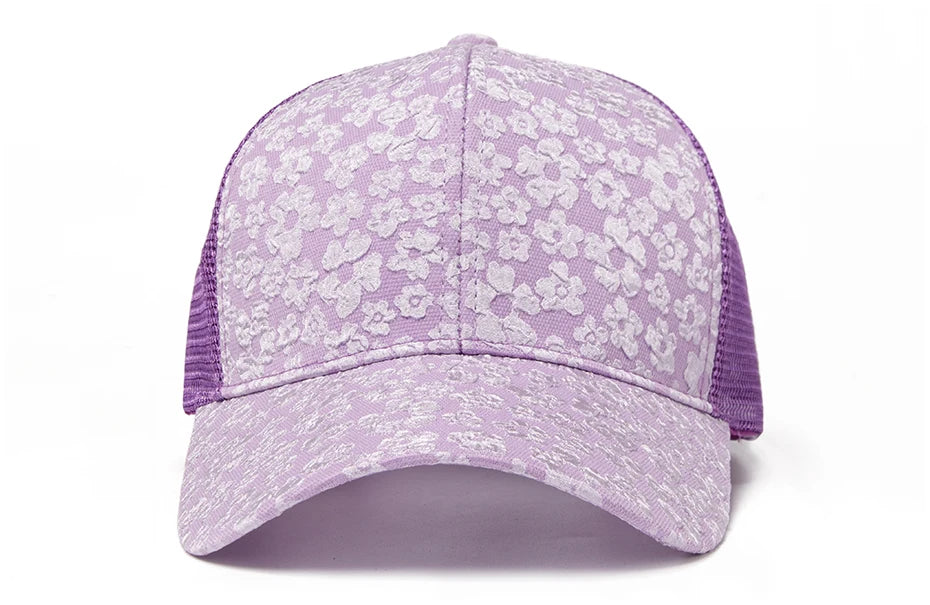 CNTANG 2024 New Print Mesh Caps Fashion Women Baseball Cap Summer Outdoor Casual Sun Hat For Female Hip Hop Girls Snapback