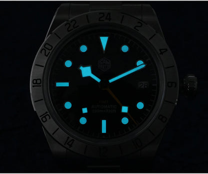 San Martin Nuevo reloj mecánico automático NH34 BB GMT de 39mm, reloj deportivo de zafiro, luminoso, impermeable 100m para hombre, Relogio SN0054