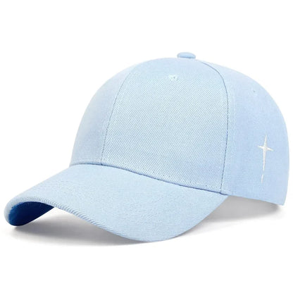 Unisex Cross Embroidery Snapback Baseball Caps Spring and Autumn Outdoor Adjustable Casual Hats Sunscreen Hat
