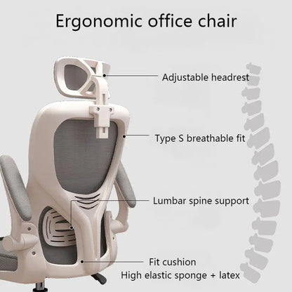 Nové otočné sieťované počítačové kreslo pre domácnosť, pohodlné ergonomické kreslo s nastaviteľnou výškou na dlhé sedenie, do internátu, kancelárie či pracovne, e-športové otočné kreslo
