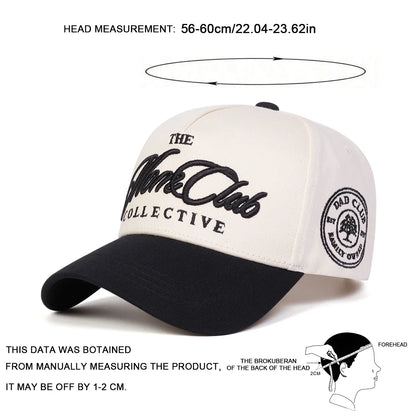 Unisex THE MARE CLUB COLLECTIVE Embroidery Baseball Caps Spring Autumn Outdoor Adjustable Casual Hats Sunscreen Hat Sports Cap