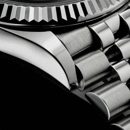 Eniton 36mm Men's Mechanical Watch with Stainless Steel Peacock Stone Tiger Eye Dial And NH35 Movement