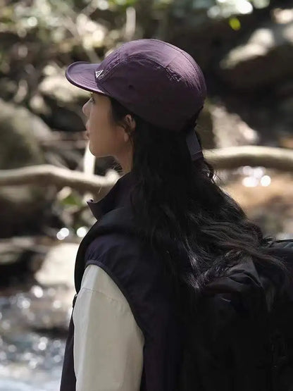 Unisex 5 Panel Camp Cap Quick Dry Waterproof Short Brim Adjustable Lightweight Breathable Cap for Hiking Camping Outdoor Daily