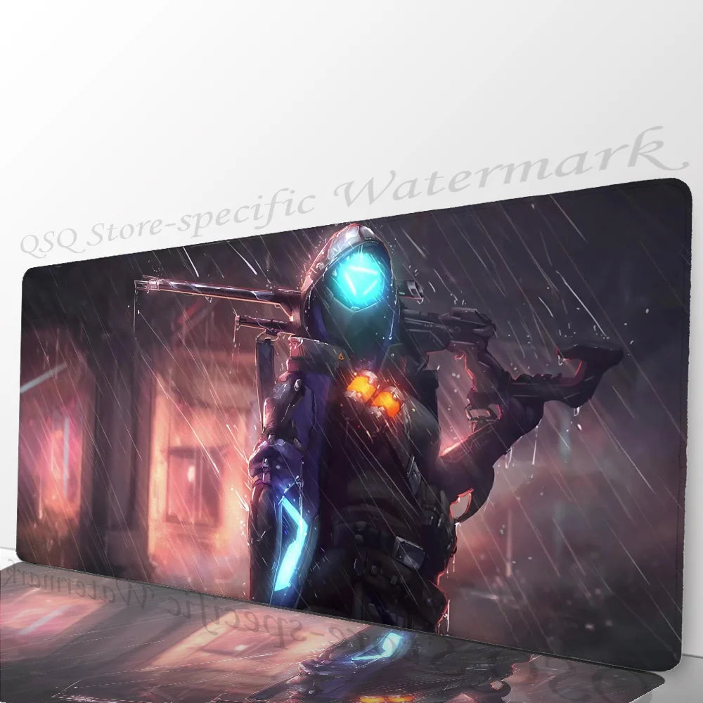 Tapete de Rato Ana Shrike Overwatch para Secretária com Almofada, Acessórios Gaming Prime Gaming XXL, Tapete Acolchoado para Teclado