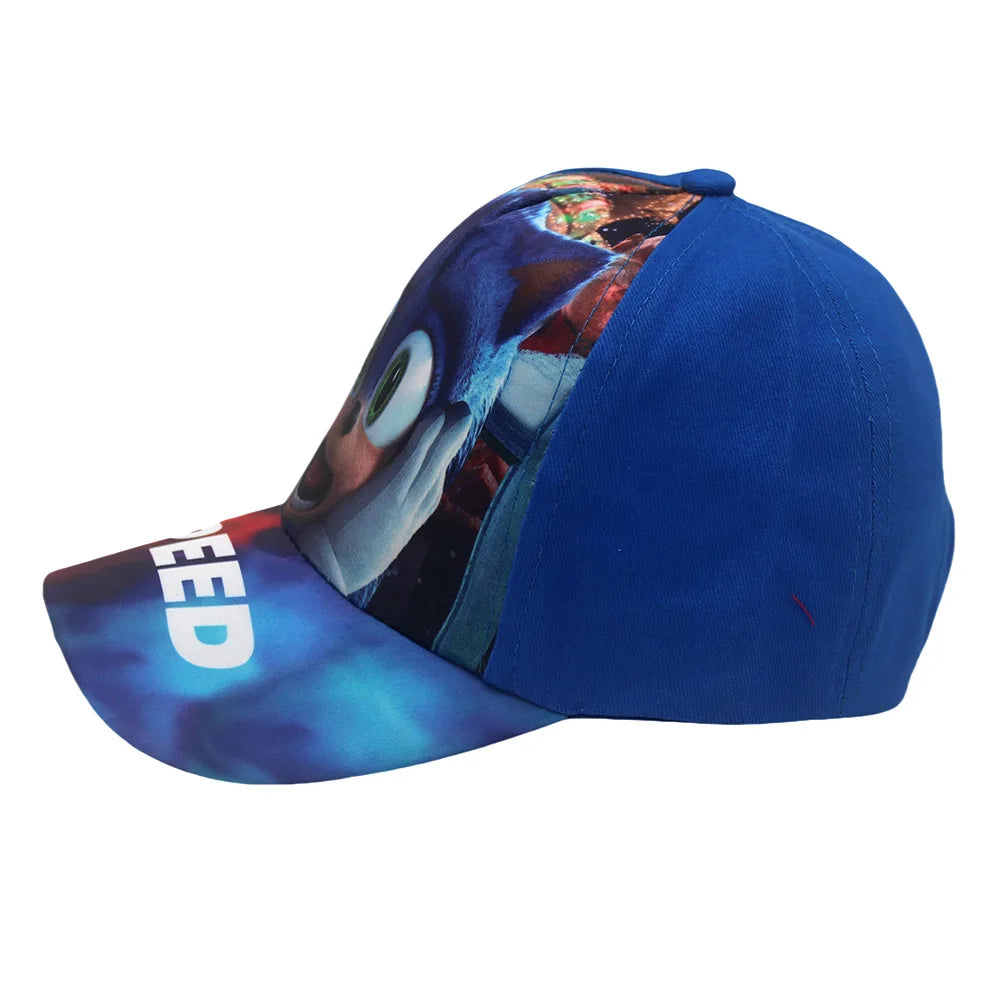 Última novedad: gorra de béisbol infantil ajustable de 48-54 cm con estampado Sonic, colas de anime, Knuckles, sombrero de sol Shadow, erizo azul, gorra para bebé para actividades al aire libre, regalo