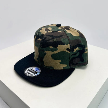 New Unisex Color Block Camouflage Baseball Hats Flat Eave Breathable Hip Hop Sunshade Peaked Caps Versatile Fashion Personal ins