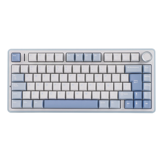 EPOMAKER AULA F75 ISO-ES 75% QWERTY español, teclado mecánico gaming inalámbrico con cable/Bluetooth/2.4GHz, hot-swap, montaje gasket y retroiluminación RGB
