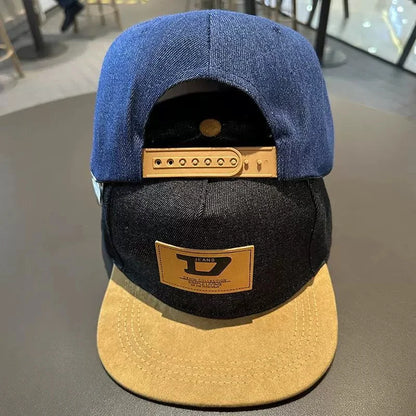 H Hip Hop Baseball Cap Flat Brim Hat Men's and Women's Casual Street Dance Outdoor Couple Visor Hat